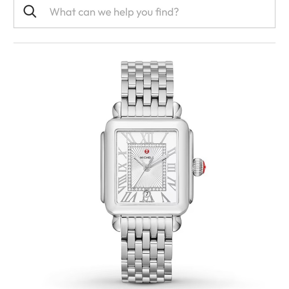 MICHELE Deco Madison Diamond Dial Women's Watch Silver MWW06T000141